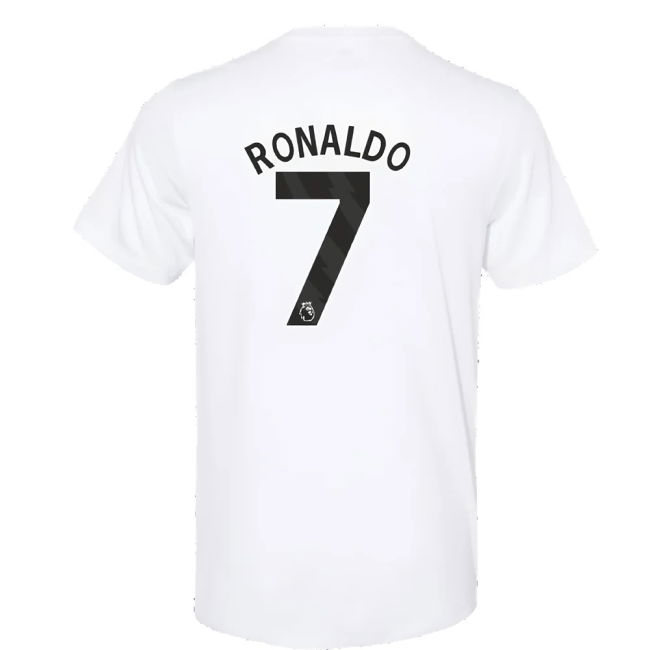 2023-2024 Man Utd Training Tee (White) (Ronaldo 7)