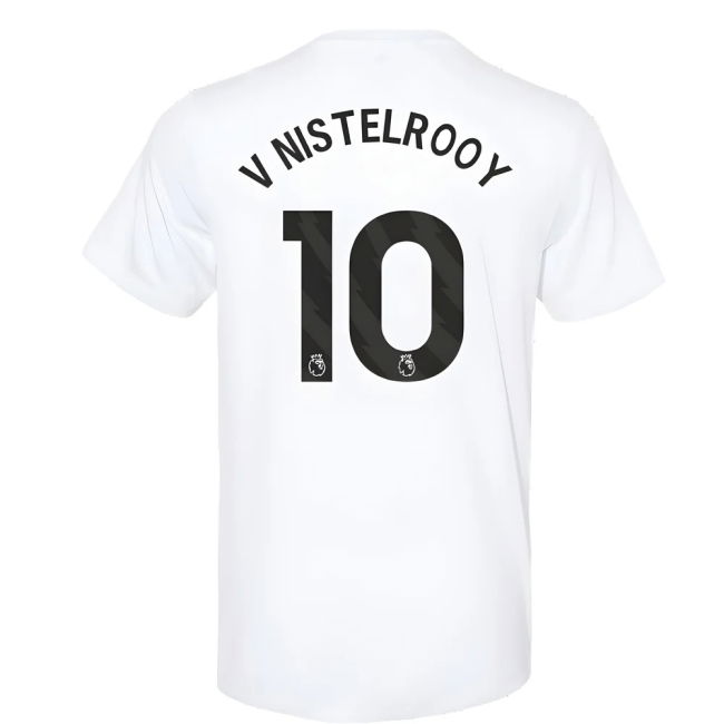 2023-2024 Man Utd Training Tee (White) (V Nistelrooy 10)