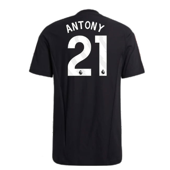 2023-2024 Man Utd Training Tee (Black) (Antony 21)