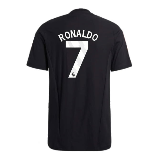 2023-2024 Man Utd Training Tee (Black) (Ronaldo 7)