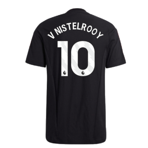 2023-2024 Man Utd Training Tee (Black) (V Nistelrooy 10)