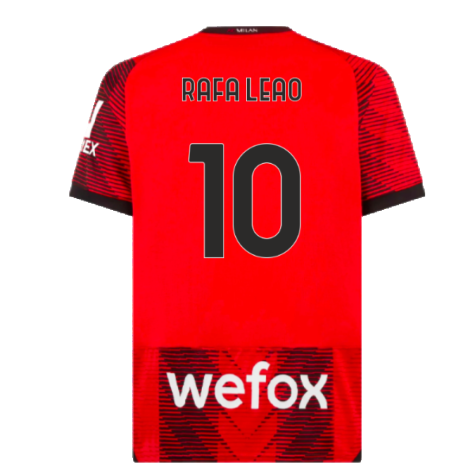 2023-2024 AC Milan Home Shirt (Rafa Leao 10)