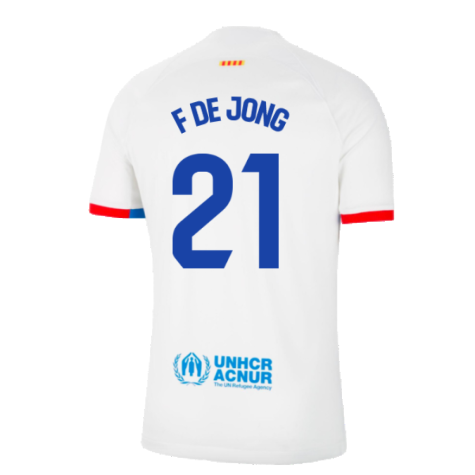 2023-2024 Barcelona Away Shirt (F De Jong 21)