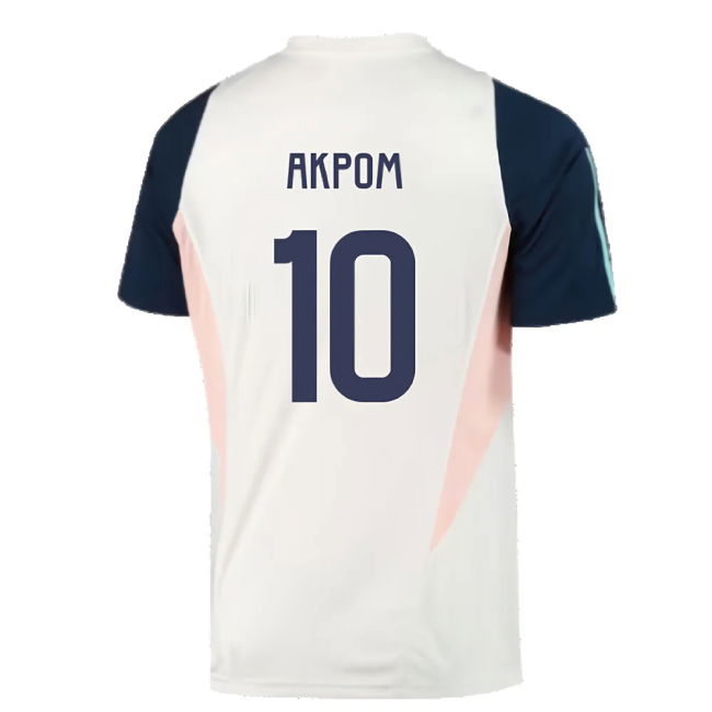 2023-2024 Ajax Training Jersey (White) (Akpom 10)