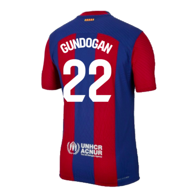 2023-2024 Barcelona Authentic Home Shirt (Gundogan 22)