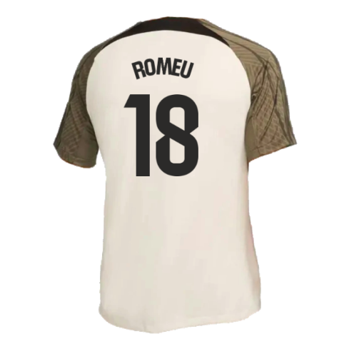 2023-2024 Barcelona Dri-Fit Strike Training Shirt (Grey) (Romeu 18)