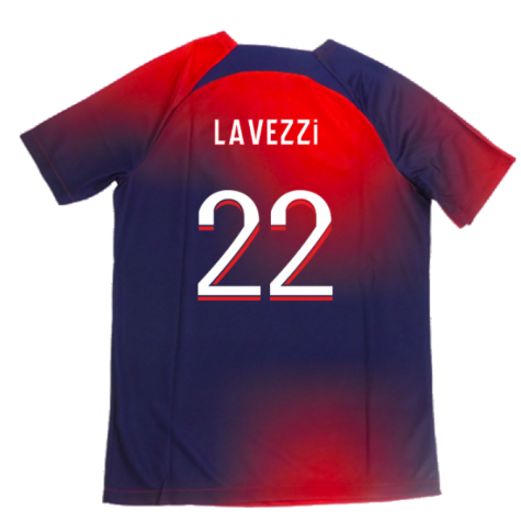 2023-2024 PSG Academy Pro Dri-FIT Pre-Match Shirt (Red) (Lavezzi 22)