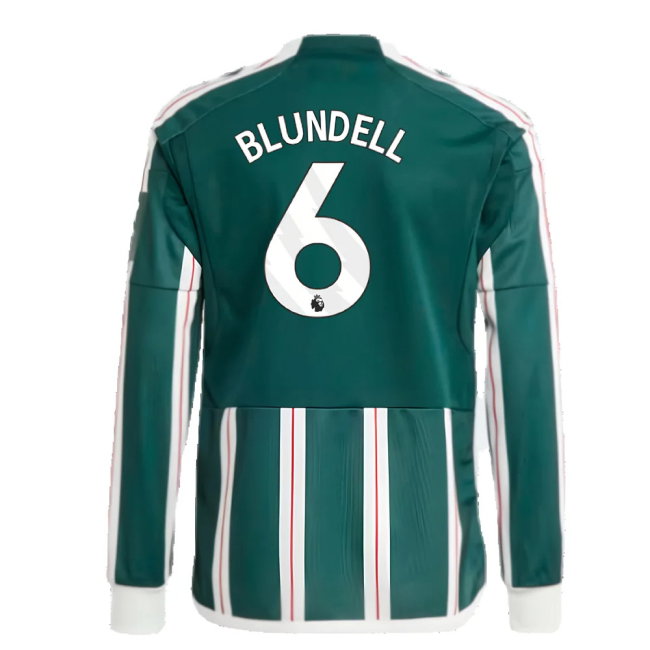 2023-2024 Man Utd Away Long Sleeve Shirt (Kids) (Blundell 6)