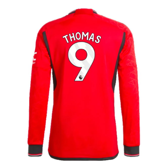 2023-2024 Man Utd Long Sleeve Home Shirt (Thomas 9)
