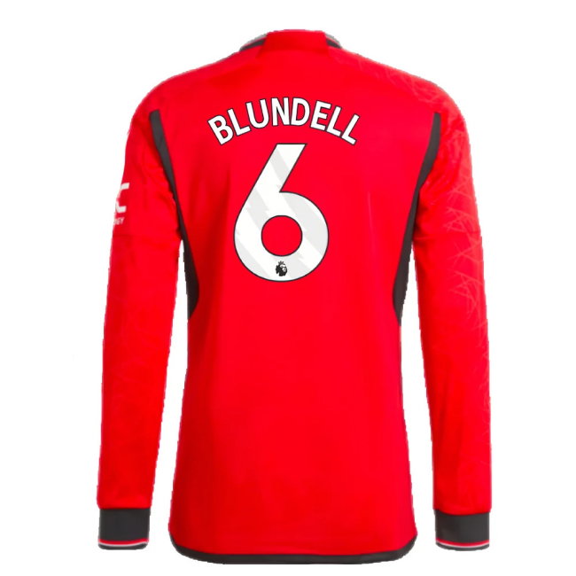 2023-2024 Man Utd Long Sleeve Home Shirt (Blundell 6)