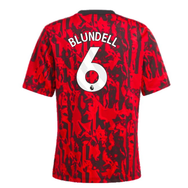 2023-2024 Man Utd Pre-Match Shirt (Red) - Kids (Blundell 6)