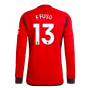 2023-2024 Man Utd Authentic Long Sleeve Home Shirt (F Fuso 13)