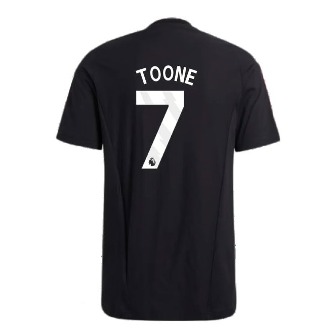 2023-2024 Man Utd Training Tee (Black) (Toone 7)