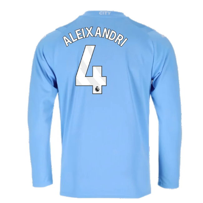 2023-2024 Man City Long Sleeve Home Shirt (Aleixandri 4)