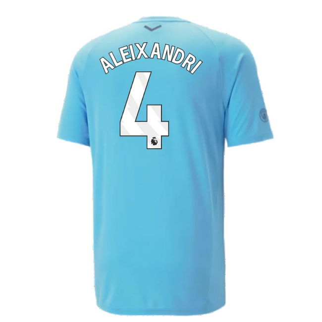 2023-2024 Man City Casuals Tee (Blue Wash) - Kids (Aleixandri 4)
