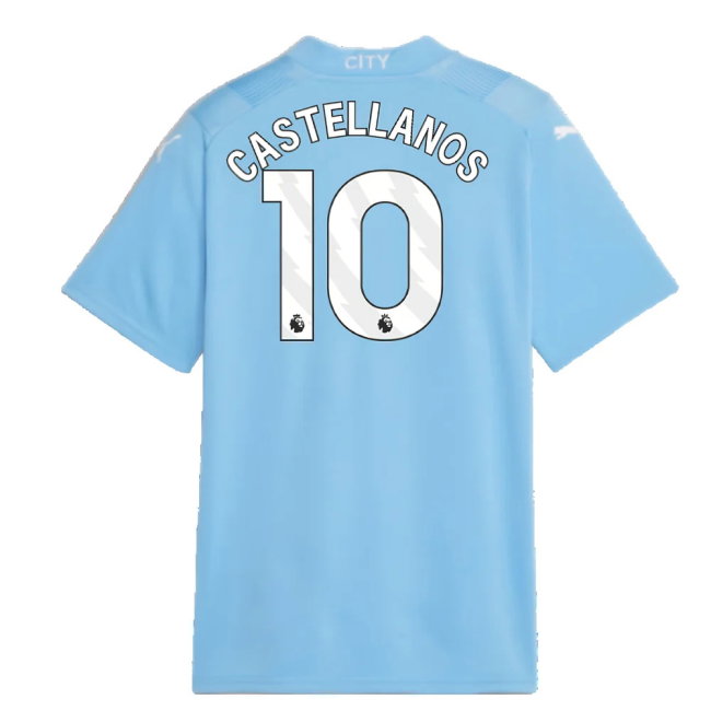 2023-2024 Man City Home Shirt (Kids) (Castellanos 10)