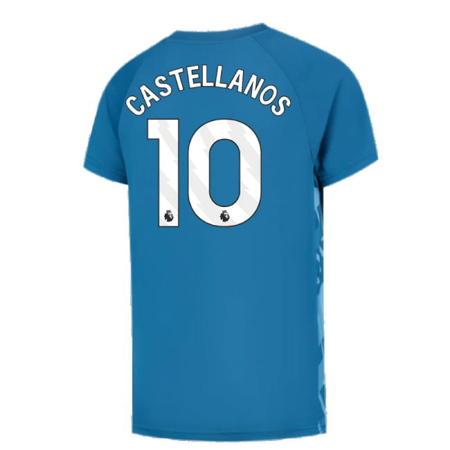 2023-2024 Man City Pre-Match Jersey (Lake Blue) - Kids (Castellanos 10)