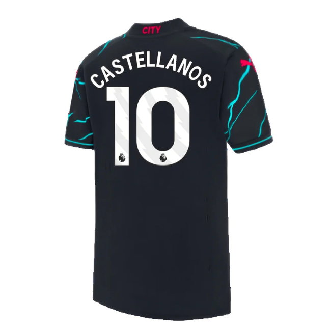 2023-2024 Man City Third Mini Kit (Castellanos 10)