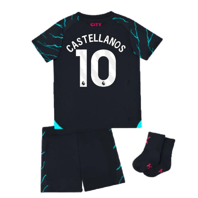 2023-2024 Man City Third Baby Kit (Castellanos 10)