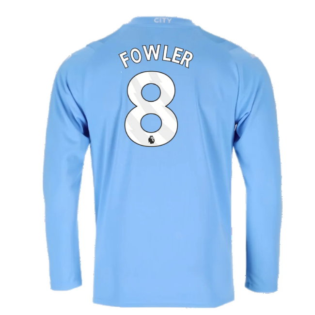 2023-2024 Man City Long Sleeve Home Shirt (Fowler 8)
