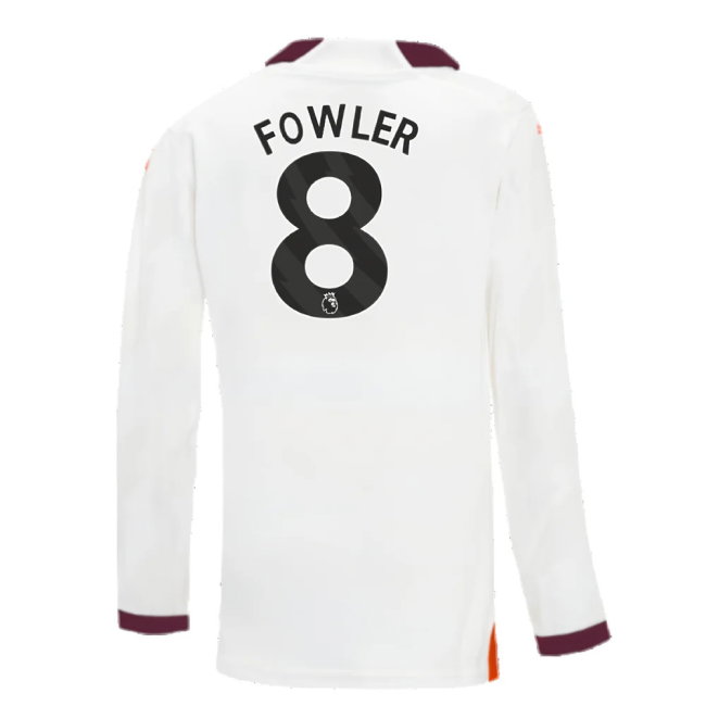 2023-2024 Man City Long Sleeve Away Shirt (Kids) (Fowler 8)
