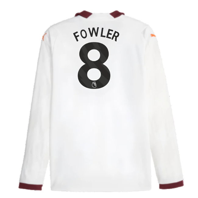 2023-2024 Man City Long Sleeve Away Shirt (Fowler 8)