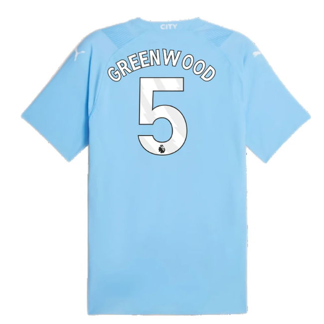 2023-2024 Man City Authentic Home Shirt (Greenwood 5)