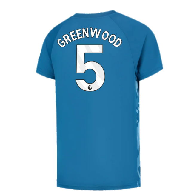 2023-2024 Man City Pre-Match Jersey (Lake Blue) - Kids (Greenwood 5)