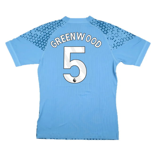2023-2024 Man City Training Jersey Pro (Light Blue) (Greenwood 5)