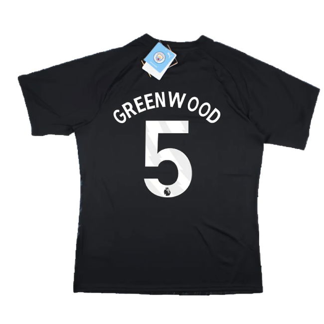 2023-2024 Man City Pre-Match Jersey (Dark Navy) (Greenwood 5)
