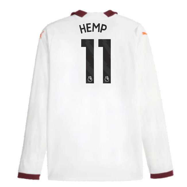 2023-2024 Man City Long Sleeve Away Shirt (Hemp 11)