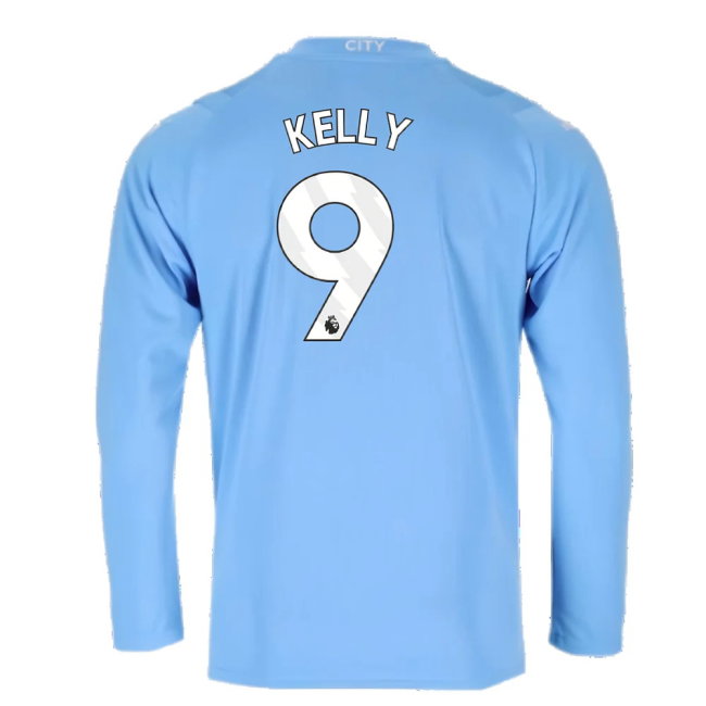 2023-2024 Man City Long Sleeve Home Shirt (Kelly 9)