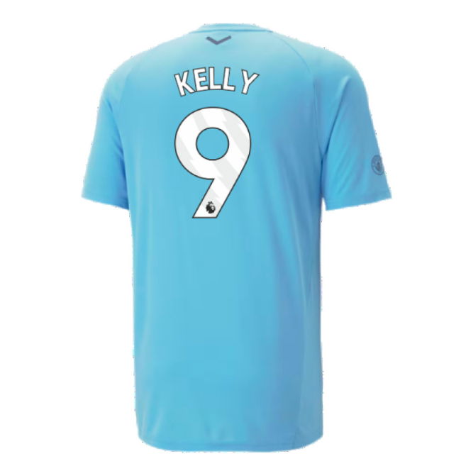 2023-2024 Man City Casuals Tee (Blue Wash) - Kids (Kelly 9)