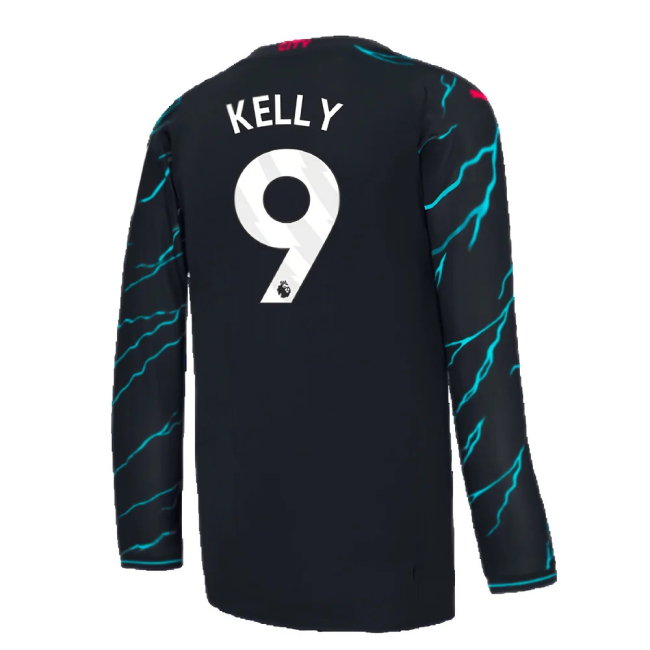 2023-2024 Man City Long Sleeve Third Shirt (Kelly 9)