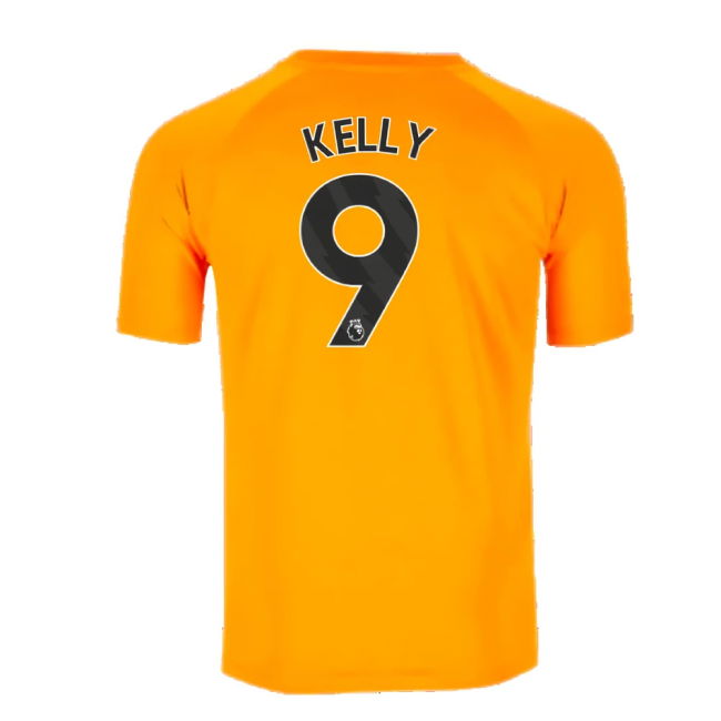 2023-2024 Man City Pre-Match Jersey (Orange) (Kelly 9)