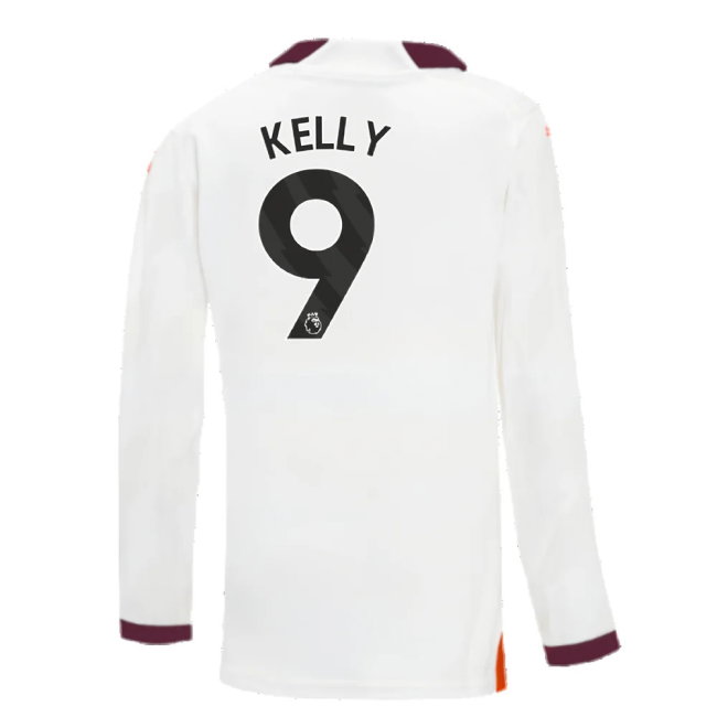 2023-2024 Man City Long Sleeve Away Shirt (Kids) (Kelly 9)