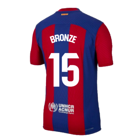 2023-2024 Barcelona Authentic Home Shirt (Bronze 15)