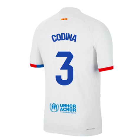 2023-2024 Barcelona Away Authentic Away Shirt (Codina 3)
