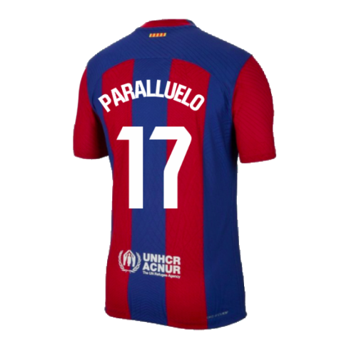 2023-2024 Barcelona Authentic Home Shirt (Paralluelo 17)