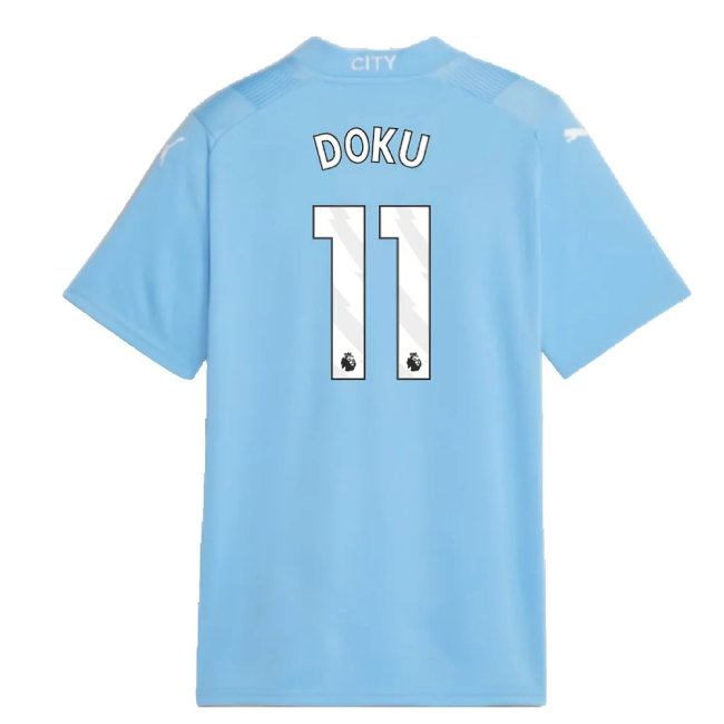 2023-2024 Man City Home Shirt (Kids) (Doku 11)