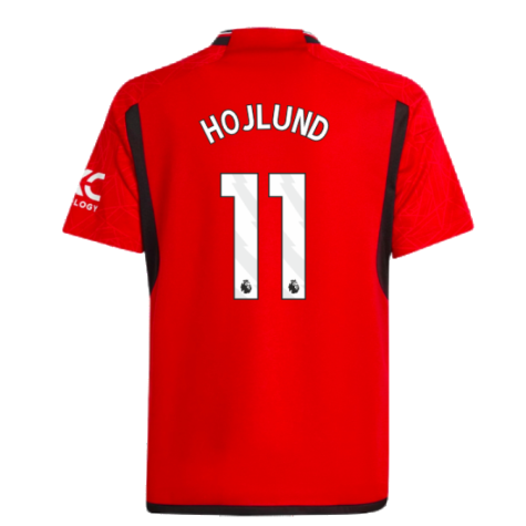 2023-2024 Man Utd Home Shirt (Kids) (Hojlund 11)