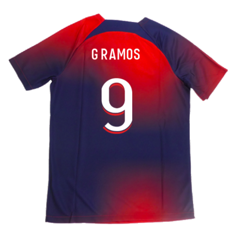 2023-2024 PSG Academy Pro Dri-FIT Pre-Match Shirt (Red) (G Ramos 9)