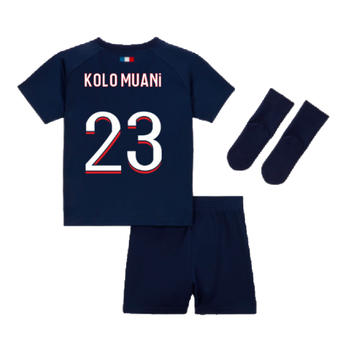 2023-2024 PSG Home Infants Baby Kit (Kolo Muani 23)