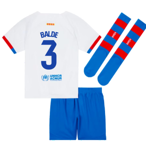 2023-2024 Barcelona Away Little Boys Mini Kit (Balde 3)