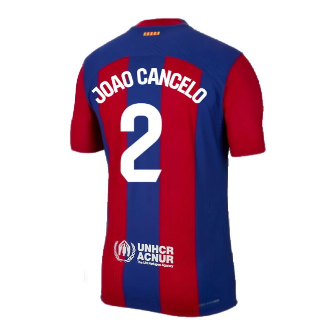 2023-2024 Barcelona Authentic Home Shirt (Joao Cancelo 2)