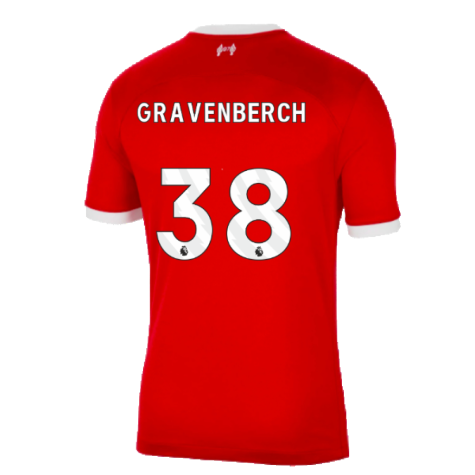 2023-2024 Liverpool Home Shirt (Gravenberch 38)