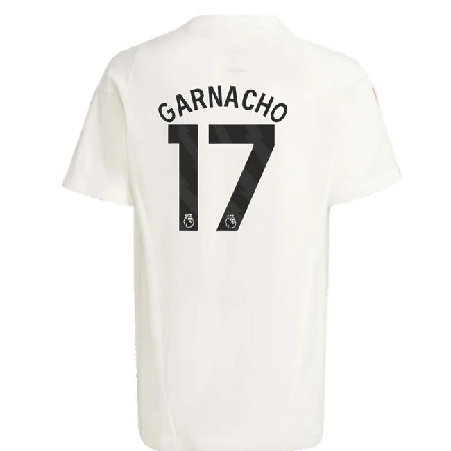 2023-2024 Man Utd Training Tee (White) - Kids (Garnacho 17)