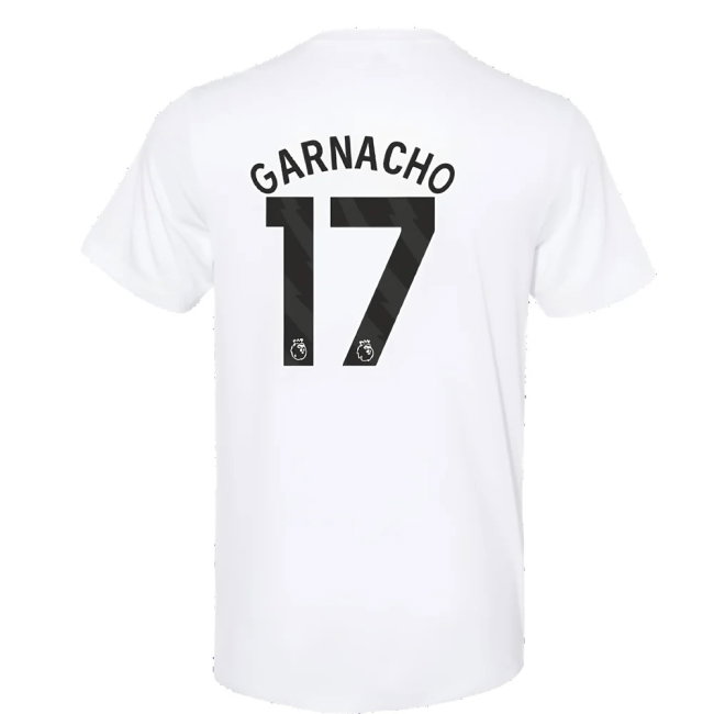 2023-2024 Man Utd Training Tee (White) (Garnacho 17)