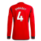 2023-2024 Man Utd Authentic Long Sleeve Home Shirt (Amrabat 4)