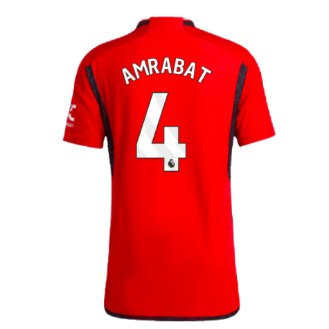 2023-2024 Man Utd Authentic Home Shirt (Amrabat 4)